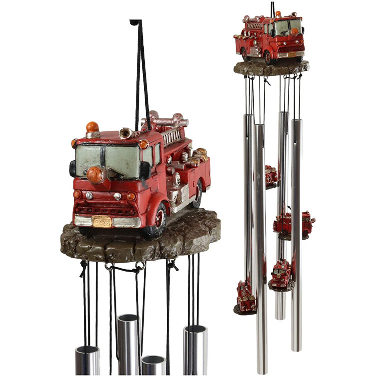Trinx Camyia Fire Engine Truck Wind Chime Wayfair